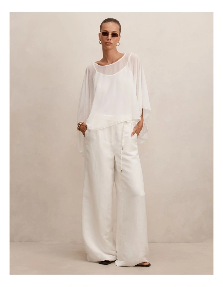 Gia Sheer Cape in White image 5