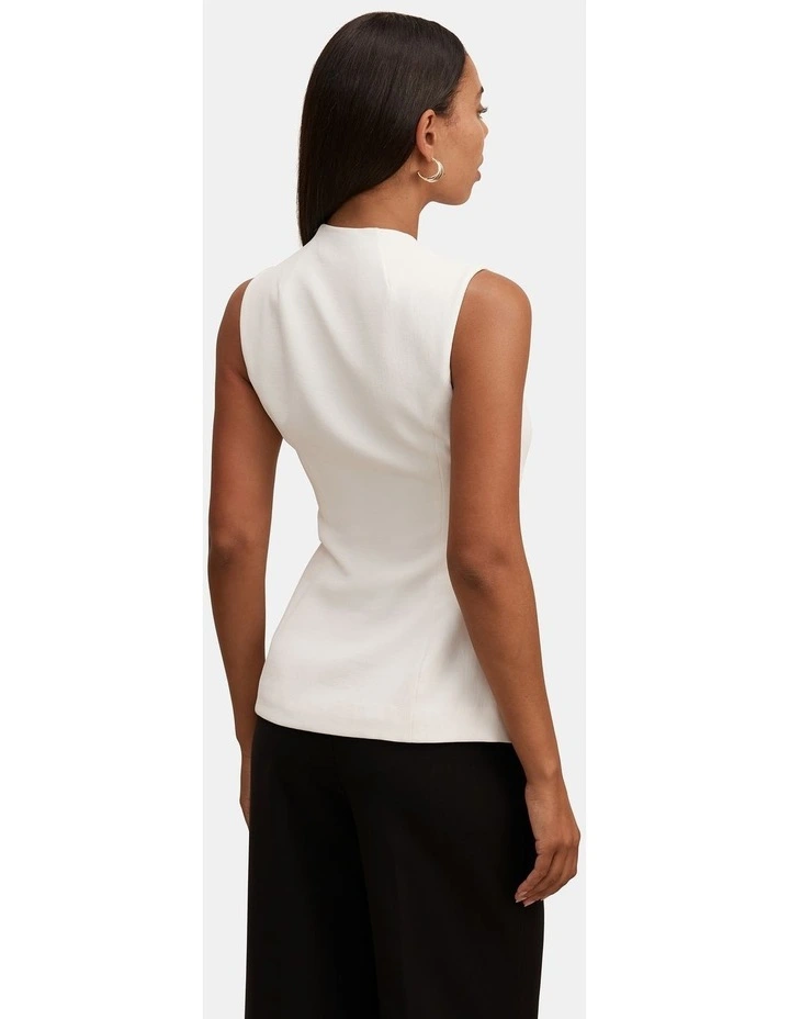 Gabi Tailored Top in White image 2