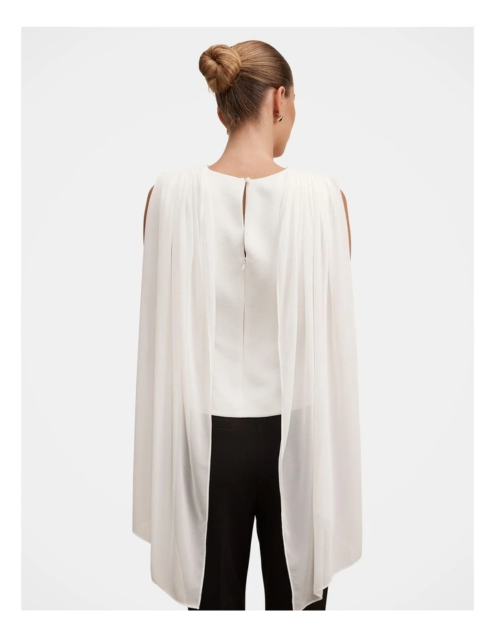 Dara Shawl Top in White image 2