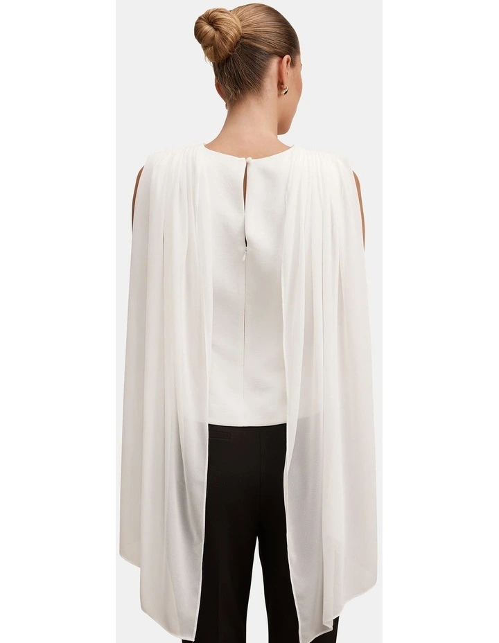 Dara Shawl Top in White image 2