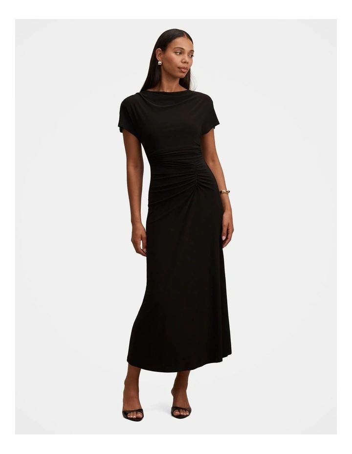 Tahnee Grown On Sleeves Maxi Dress in Black image 1