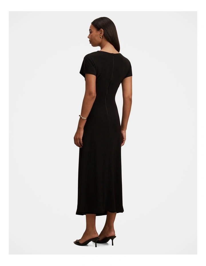 Tahnee Grown On Sleeves Maxi Dress in Black image 2