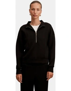 Heidi Seam Detail Lounge Jumper in Black