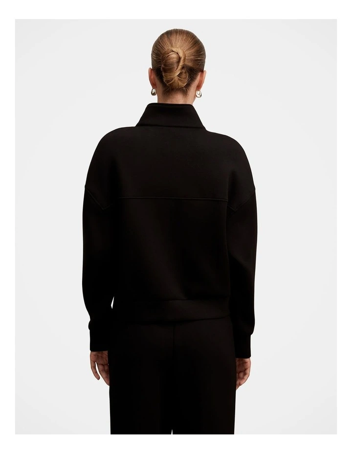 Heidi Seam Detail Lounge Jumper in Black image 2