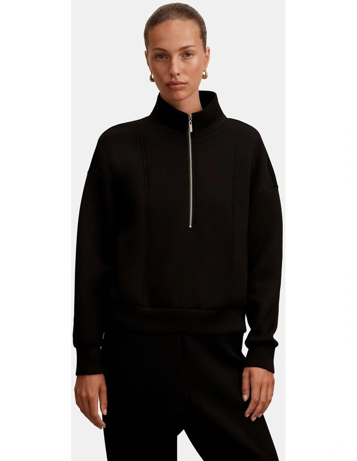 Heidi Seam Detail Lounge Jumper in Black image 4