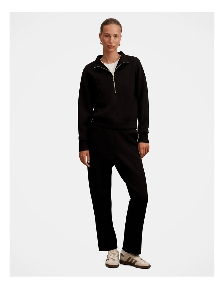 Heidi Seam Detail Lounge Jumper in Black image 5