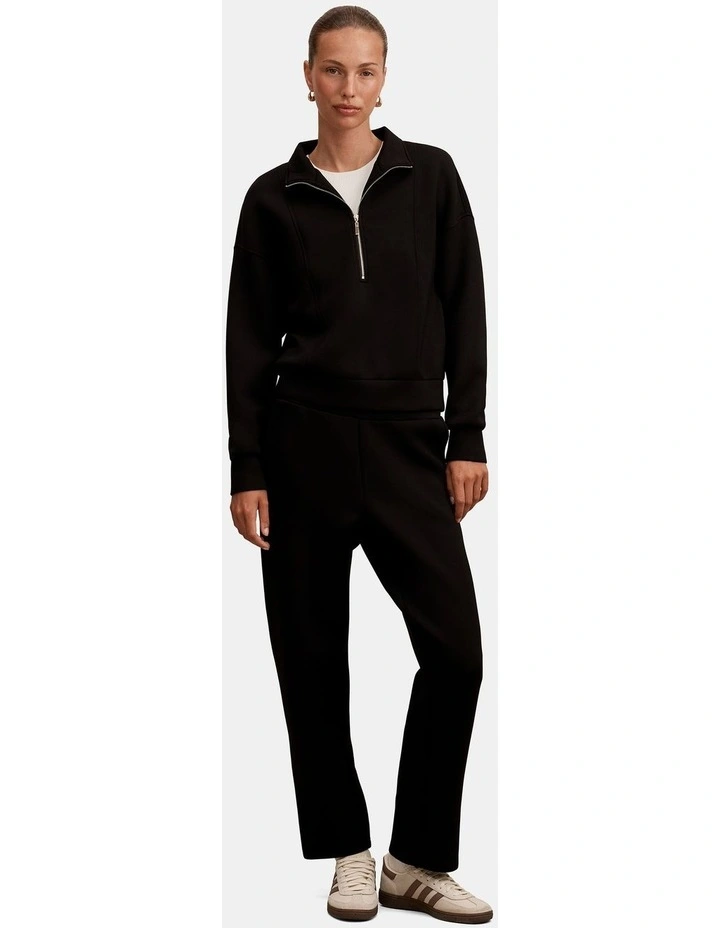 Heidi Seam Detail Lounge Jumper in Black image 5