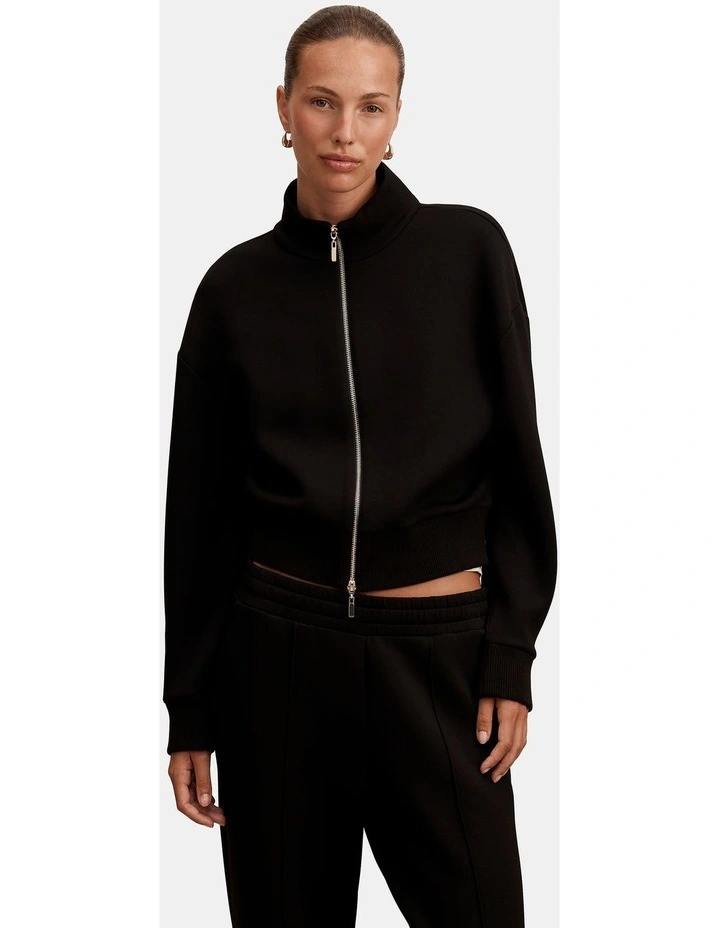 Hannah Zip Lounge Jacket in Black image 1