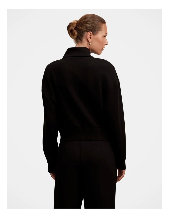 Hannah Zip Lounge Jacket in Black image 2