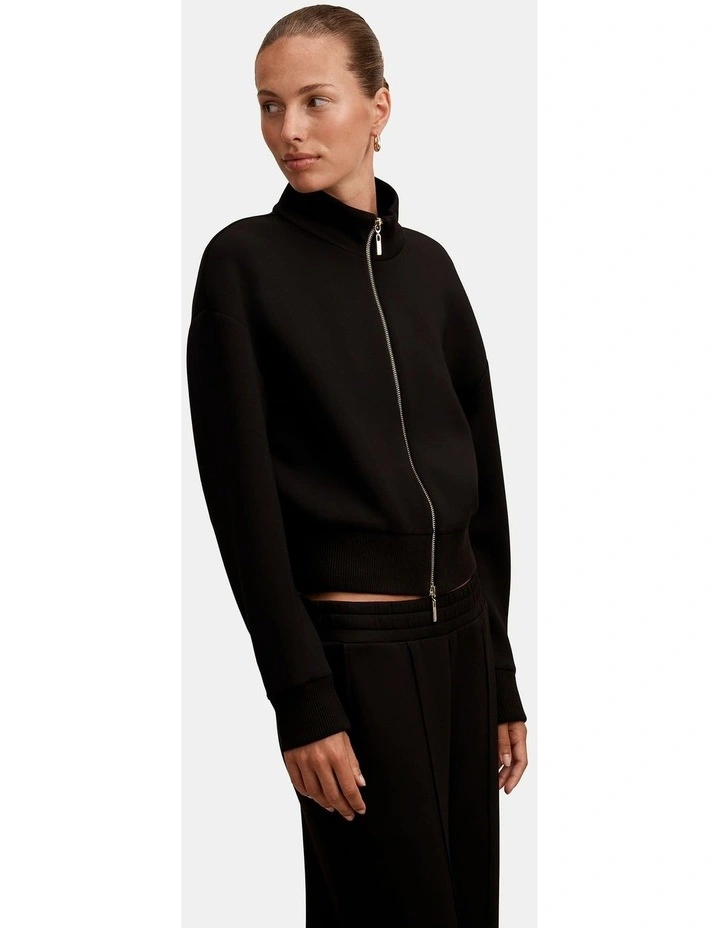 Hannah Zip Lounge Jacket in Black image 3