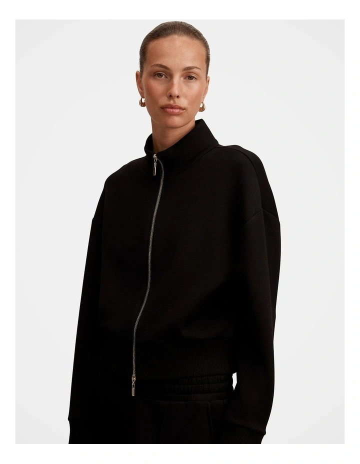 Hannah Zip Lounge Jacket in Black image 4