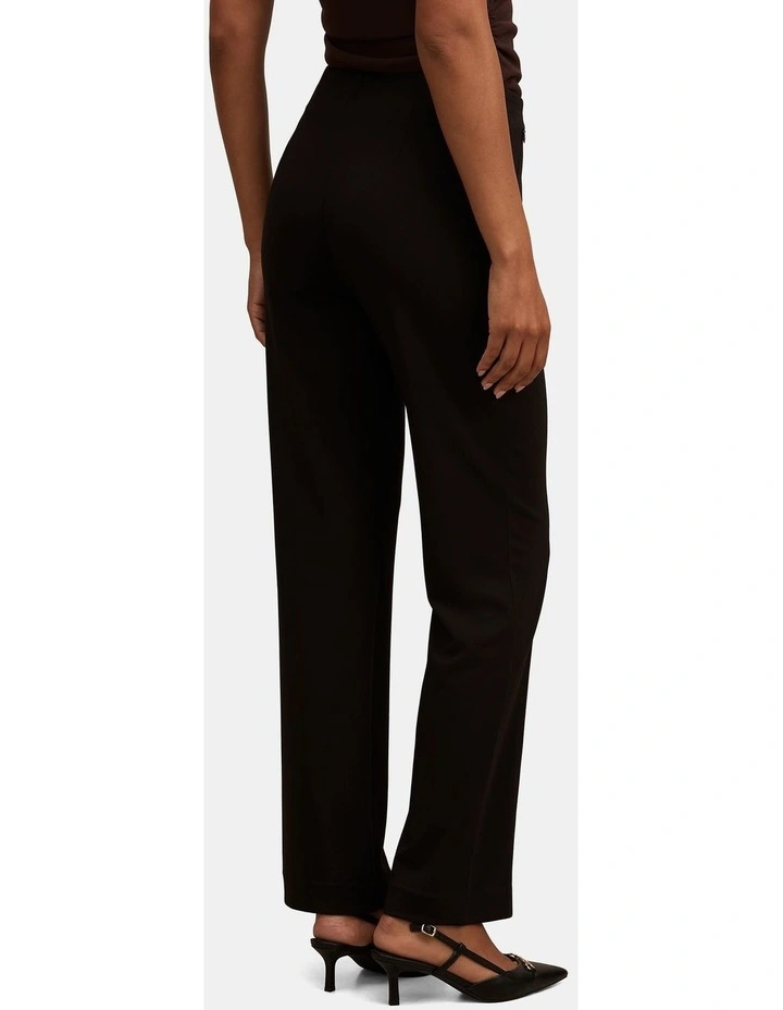 Piper Ponte Straight Leg Pants in Black image 2