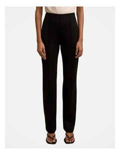 Piper Ponte Straight Leg Pants in Black