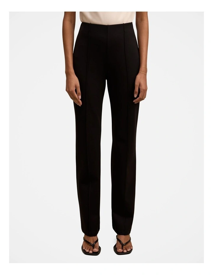 Piper Ponte Straight Leg Pants in Black image 1