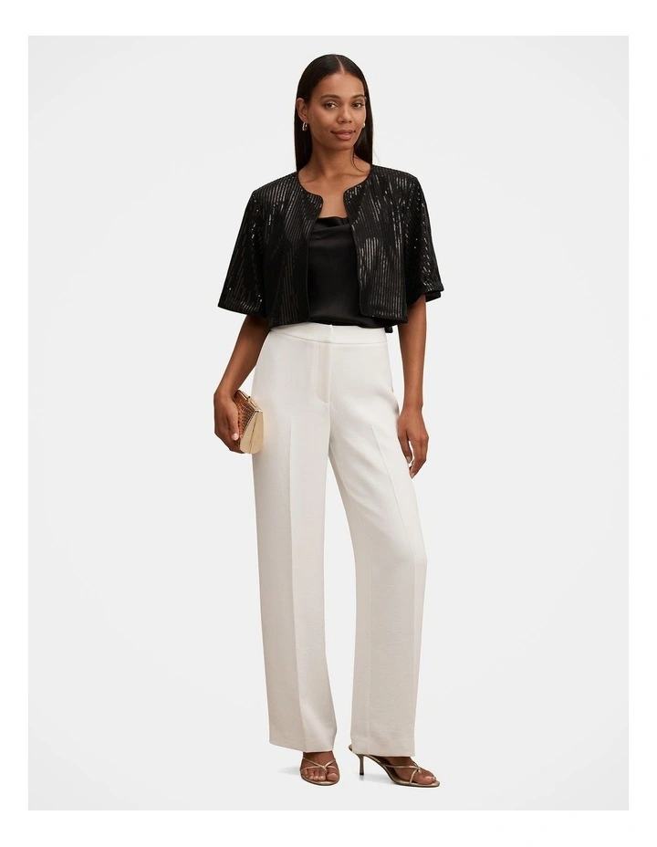 Sasha Sequin Cape in Black image 5