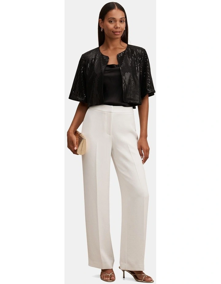 Sasha Sequin Cape in Black image 5