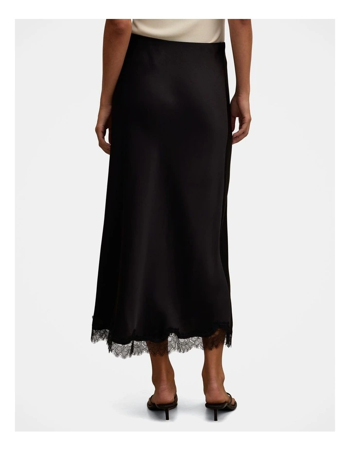 Enola Lace Maxi Skirt in Black image 2