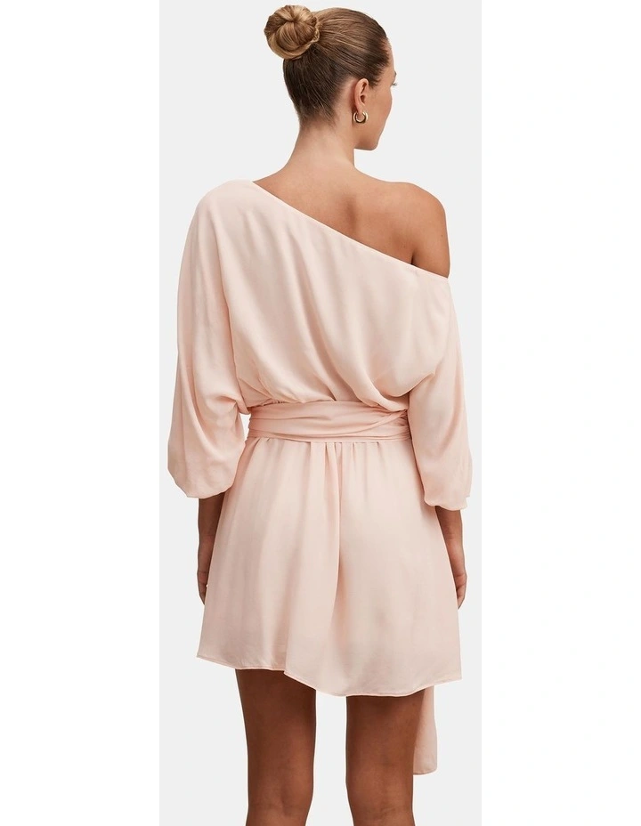 Sammy Tipped Draped Mini Dress in Pink image 2