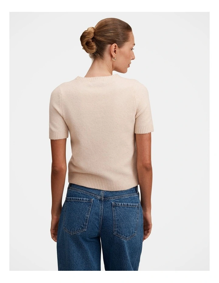 Lucy Knitted T-shirt in Pink image 2