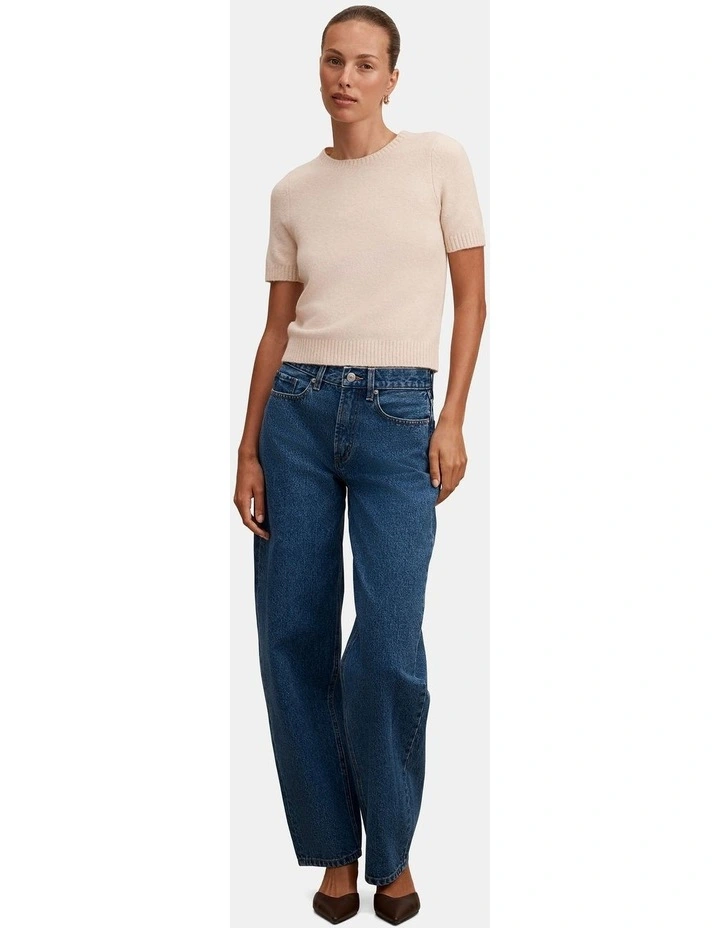 Lucy Knitted T-shirt in Pink image 5