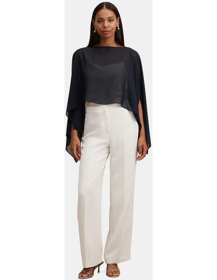 Arianna Chiffon Cape in Navy image 5
