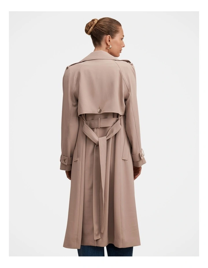 Cameron Soft Trench Coat in Beige image 2