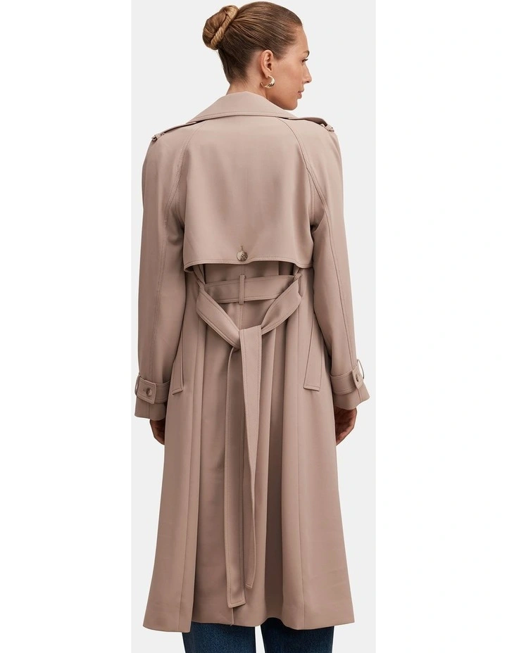 Cameron Soft Trench Coat in Beige image 2