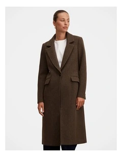 Liana Long Coatigan in Chocolate