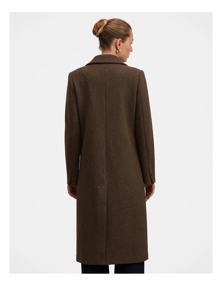 Liana Long Coatigan in Chocolate image 2