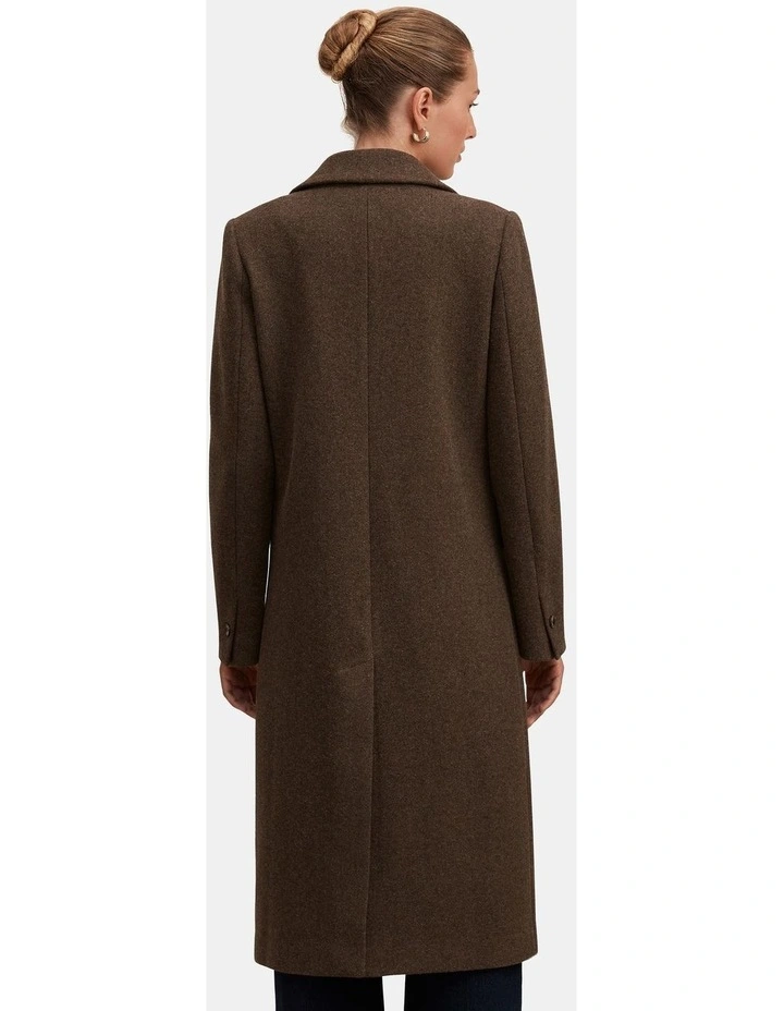 Liana Long Coatigan in Chocolate image 2