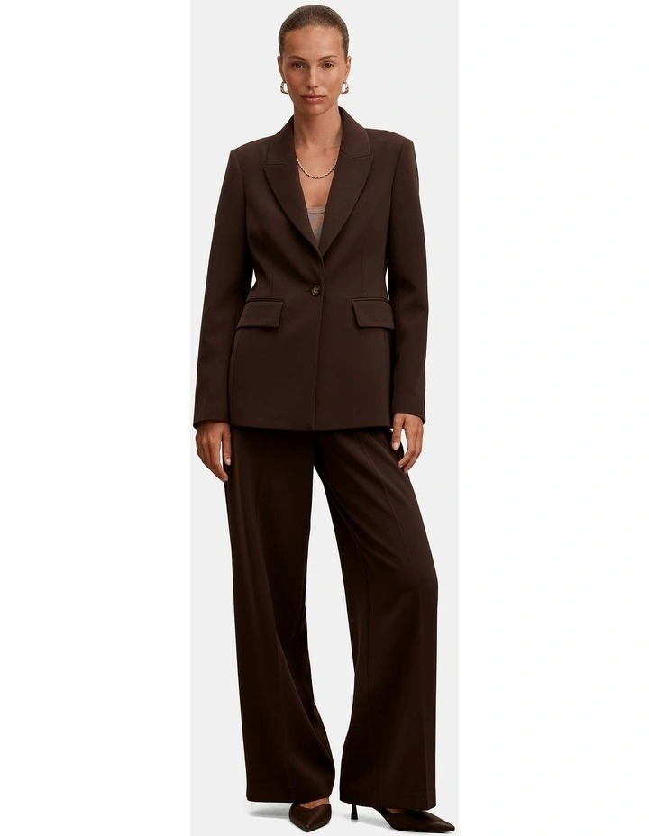 Olivia Single Breasted Blazer in Chocolate image 5