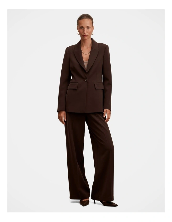 Olivia Single Breasted Blazer in Chocolate image 6