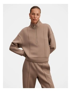 Heidi Seam Detail Lounge Jumper in Beige