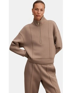 Heidi Seam Detail Lounge Jumper in Beige
