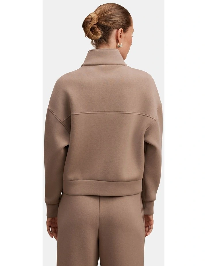 Heidi Seam Detail Lounge Jumper in Beige image 2