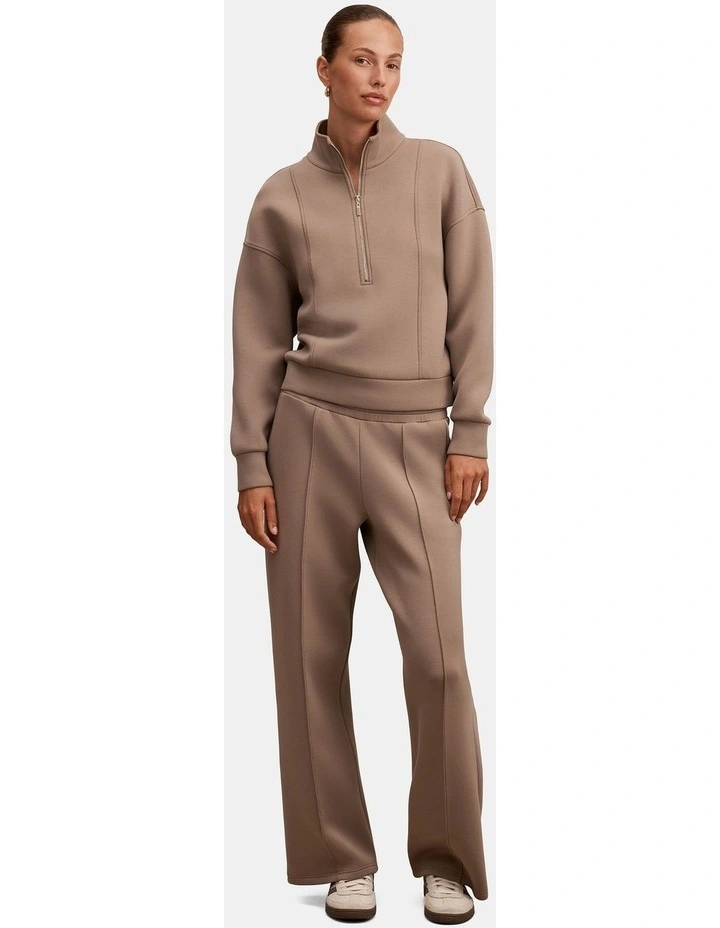 Heidi Seam Detail Lounge Jumper in Beige image 5