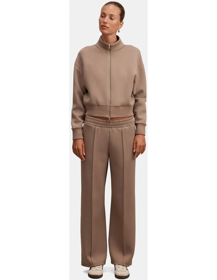 Hannah Zip Lounge Jacket in Beige image 5