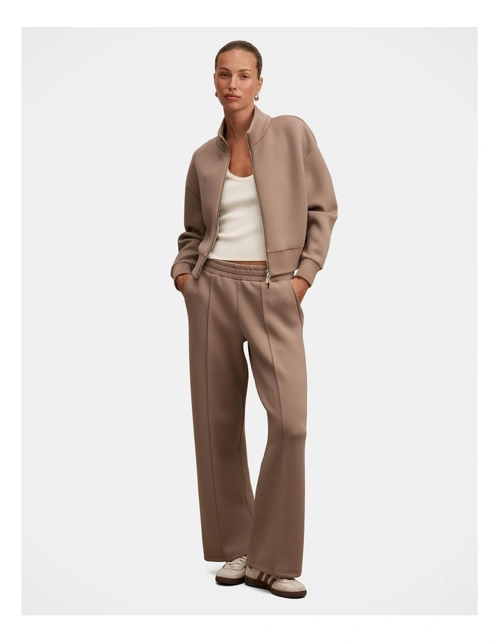 Hannah Zip Lounge Jacket in Beige image 6