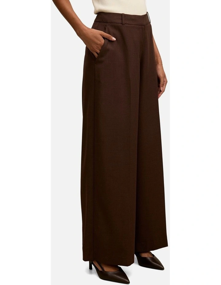 Harper Wide Leg Pants in Brown image 3