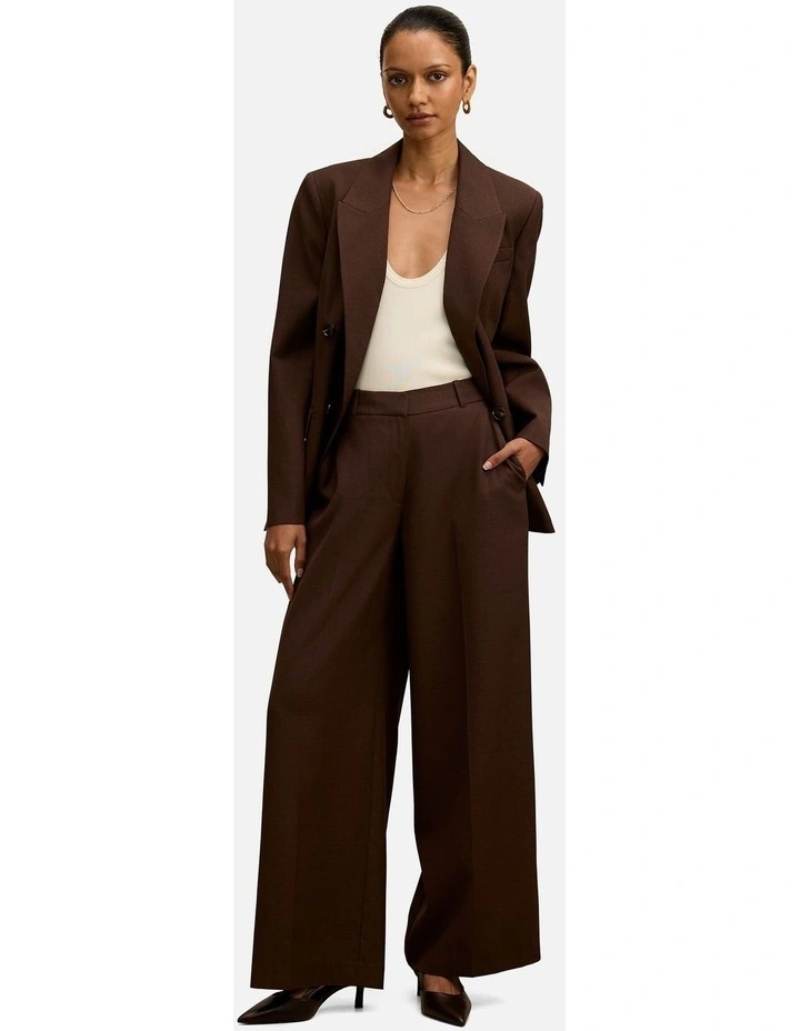 Harper Wide Leg Pants in Brown image 5