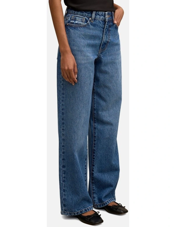 Sky Straight Leg Jeans in Blue image 3