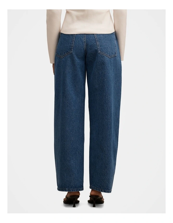 Emma Mid Rise Barrel Jeans in Blue image 2