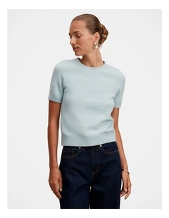 Lucy Knitted T-shirt in Blue