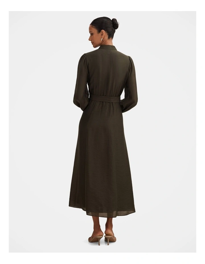 Elena Midi Dress in Green image 2