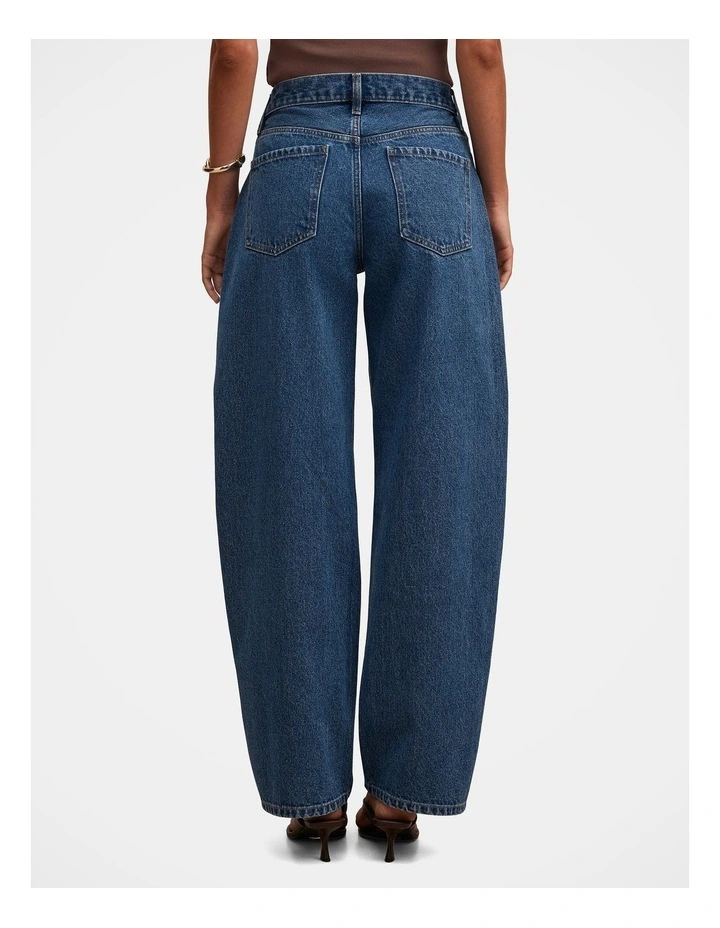 Emma Mid Rise Barrel Jeans in Blue image 2