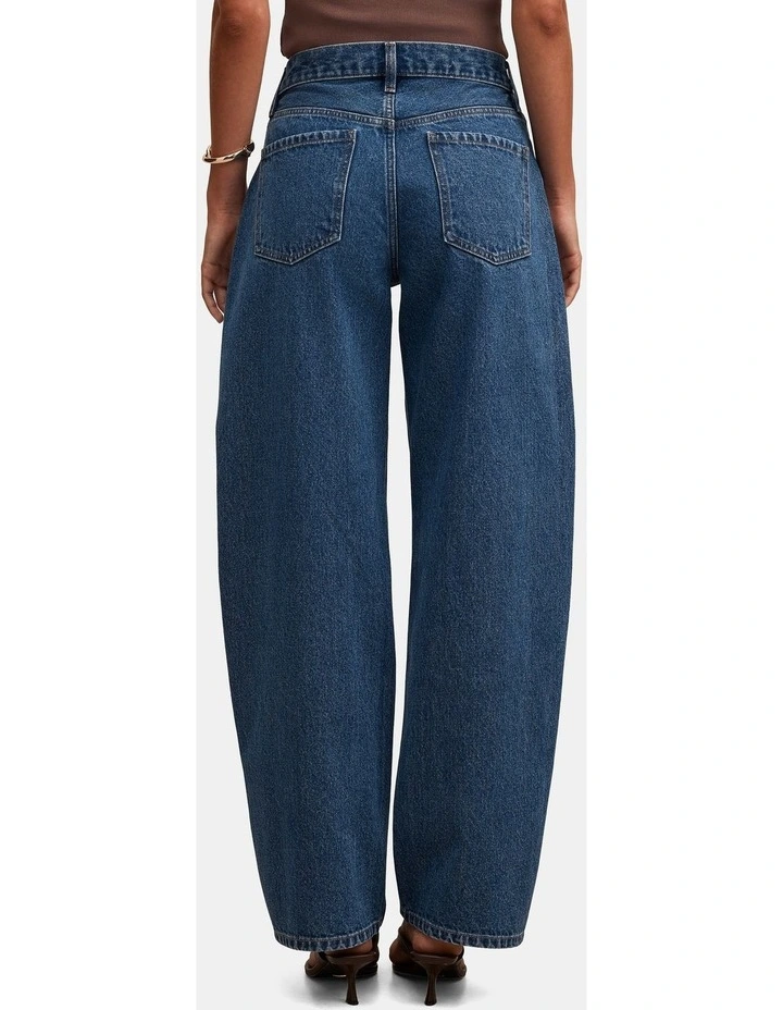 Emma Mid Rise Barrel Jeans in Blue image 2