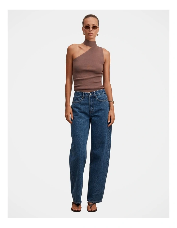 Emma Mid Rise Barrel Jeans in Blue image 5
