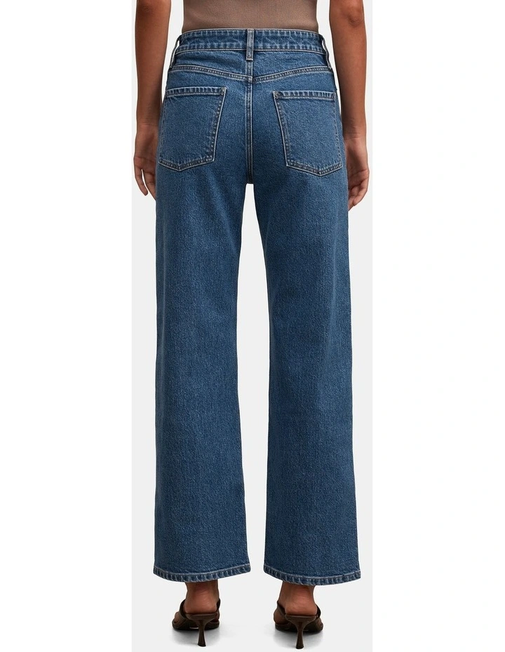 Nicki Mid Rise Straight Jeans in Blue image 2