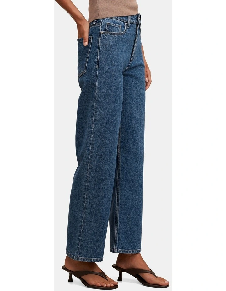 Nicki Mid Rise Straight Jeans in Blue image 3