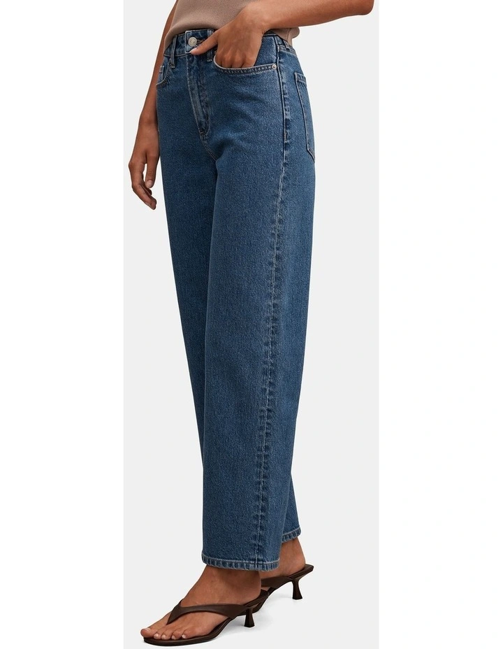 Nicki Mid Rise Straight Jeans in Blue image 4